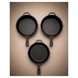 Lodge Cast Iron Skillet and Grill Pan Set