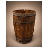 Wooden Barrel with Metal Bands
