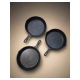 Three Cast Iron Skillets