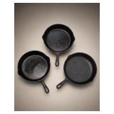 3 Cast Iron Skillets
