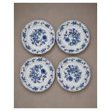 Blue Danube / Onion Pattern Plates Set of 4