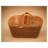 Redmon Woven Wood Picnic Basket