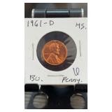 1961-D Lincoln Cent MS Brilliant Uncirculated