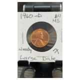 1960-D Lincoln Cent Large Date BU MS