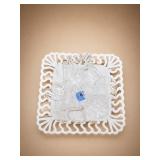 Clear Glass Napkin Holders White Milk Glass Plate