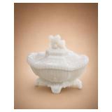 Portieux Vallerysthal White Opaline Candy Box