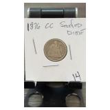 1876-CC Seated Liberty Dime