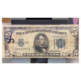 1934A $5 Silver Certificate Note