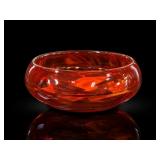 Viking Glass Persimmon Art Glass Bowl