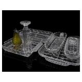 Pressed Glass Serving Dishes Assortment