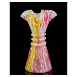 Legras French Splatter Glass Clï¿½opï¿½tre Wheatï¿½Vase