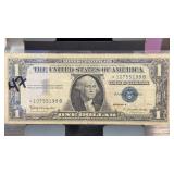 1957 B Series Silver Certificate $1 Bill