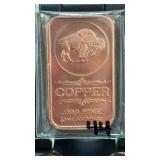 1 AVDP Oz .999 Fine Copper Buffalo Bar