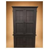 Dark Brown Wooden Entertainment Center