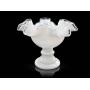Fenton Silver Crest Milk Glass Compote