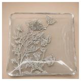 Glass Tray with Sterling Silver Overlay