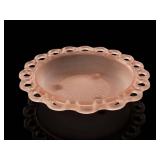 Anchor Hocking Old Colony Pink Frosted Footed Bowl