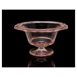 Pink Depression Glass Pedestal Bowl