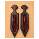 Pair Mexican Souvenir Medieval Weapon Plaques