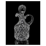 Cut Glass Crystal Cruet with Stopper