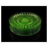 Jeanette Windsor Green Uranium Plates, Set of 10