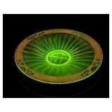 Northwood Optic Ray Topaz Plate with Gilt Rim