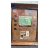 American Indian Themed Stamp and Coin Display