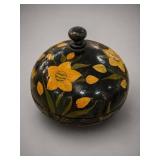 Hand-Painted Lacquered Floral Trinket Box