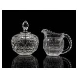 Colony Crystal Celeste Creamer and Sugar Set