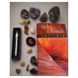Rocks & Fossils Book With Mineral Specimens