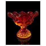 L.E. Smith Amberina Moon & Stars Compote