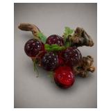 Glass Grapes on Driftwood Decorative Piece