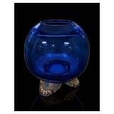 1898 EAPG "Colorado" Blue Glass Toothpick Holder