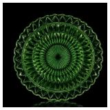Jeannette Windsor Pattern Torte Plate Uranium