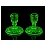 Imperial Glass Twisted Optic Candleholders
