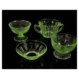 Uranium Glass Tableware Set