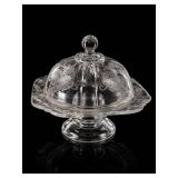 Federal Glass Madrid Pattern Covered Dish