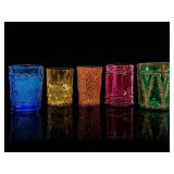 Pressed Glass Tumblers, Set of 5