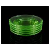 8-Piece Set Green Uranium Glass Plates