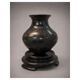Black Native American Pottery Jar, Tarahumara