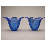 Studio Nova Blue Glass Bowls, Pair