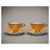 DKW Lusterware Tea Cups and Saucers Set