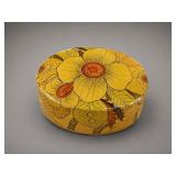 Hand-Painted Oval Lacquer Trinket Box