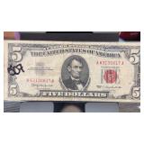 1963 US $5 Red Seal Legal Tender Note