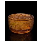 Tiara Sandwich Glass Trinket Box with Lid