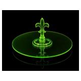 Fostoria Canary Yellow Vaseline Glass Tray