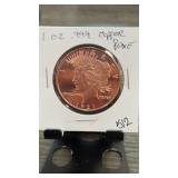 1 oz .999 Copper 1921 Peace Centenniel Round