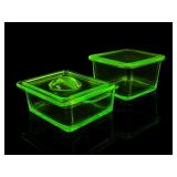 Green Glass Boxes With Lids