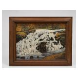 Unsigned Waterfall Oil Painting