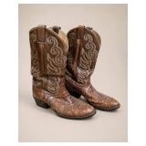 Tony Lama Python and Leather Cowboy Boots